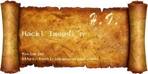 Hackl Imogén névjegykártya